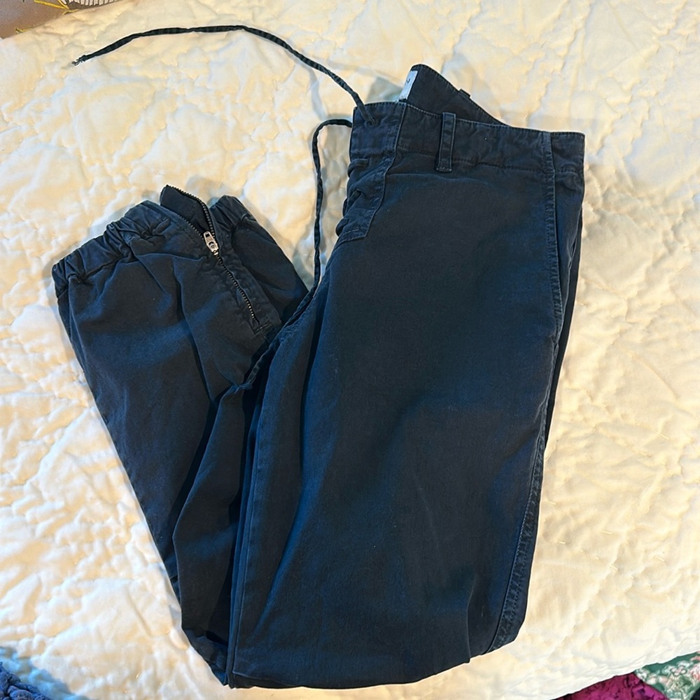 Drawstring waist cropped joggers